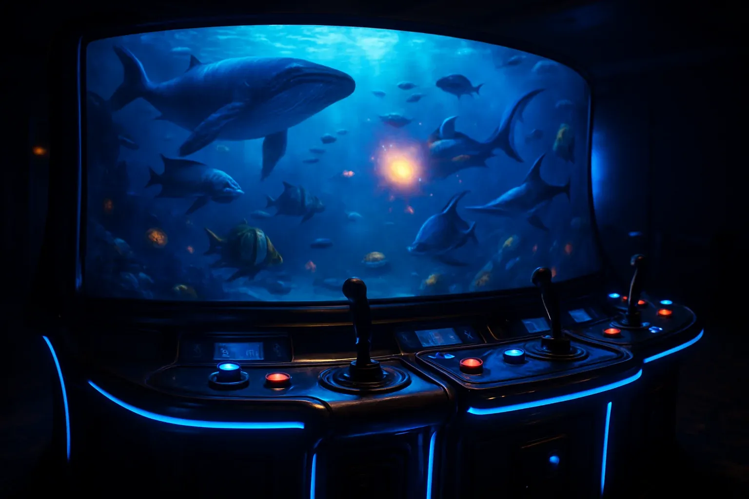 Ultra-realistic fishing game arcade cabinet in a Philippine casino