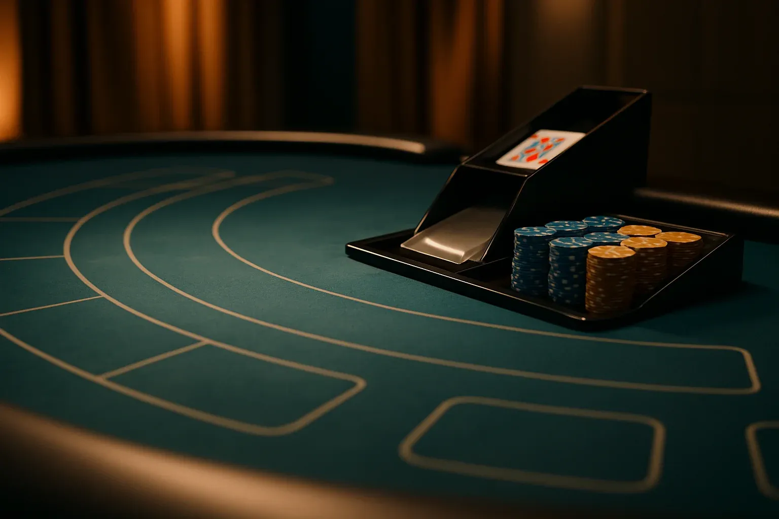 Ultra-realistic live blackjack table in premium Philippine casino studio lighting